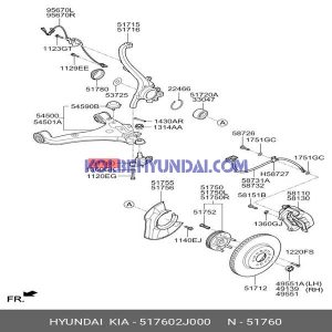 سیبک طبق جلو پایین موهاوی HM مدل 2008 تا 2013 شماره فنی 517602J000