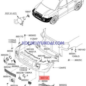 سپر جلو تایوانی توسان قدیم شماره فنی 865112E040